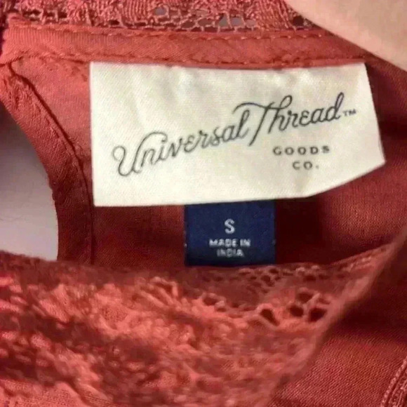 Universal Thread Boho Lace Crochet Puff Sleeve Cotton Top Size Small - Picture 5 of 12